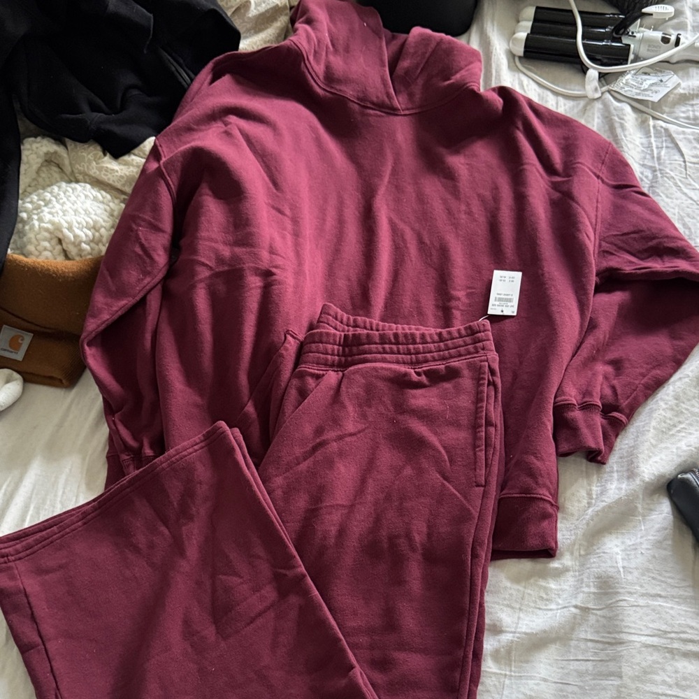 Hollister Burgundy Track Pants & Joggers